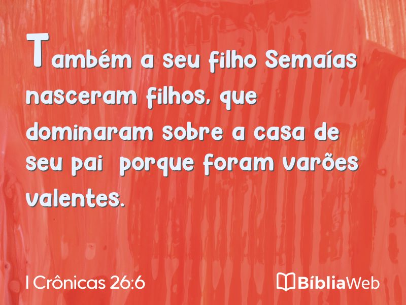 I Crônicas 26:6 em imagem para compartilhar