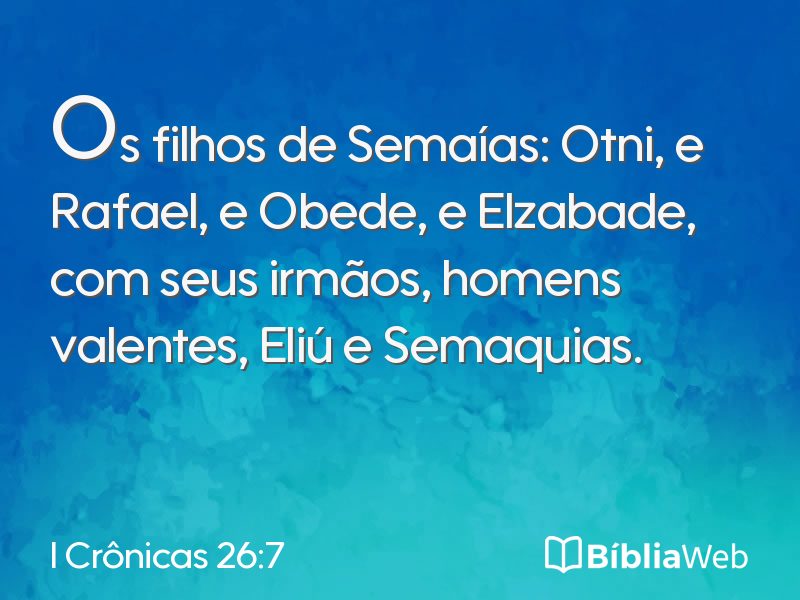 I Crônicas 26:7 em imagem para compartilhar