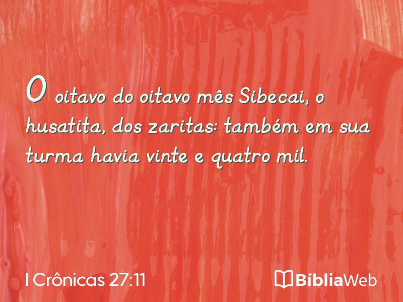 I Crônicas 27:11 em imagem para compartilhar