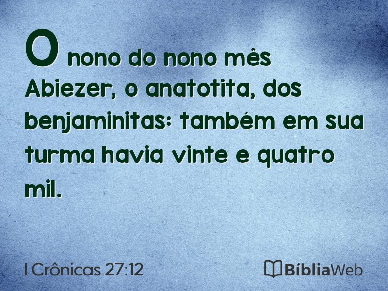 I Crônicas 27:12 em imagem para compartilhar
