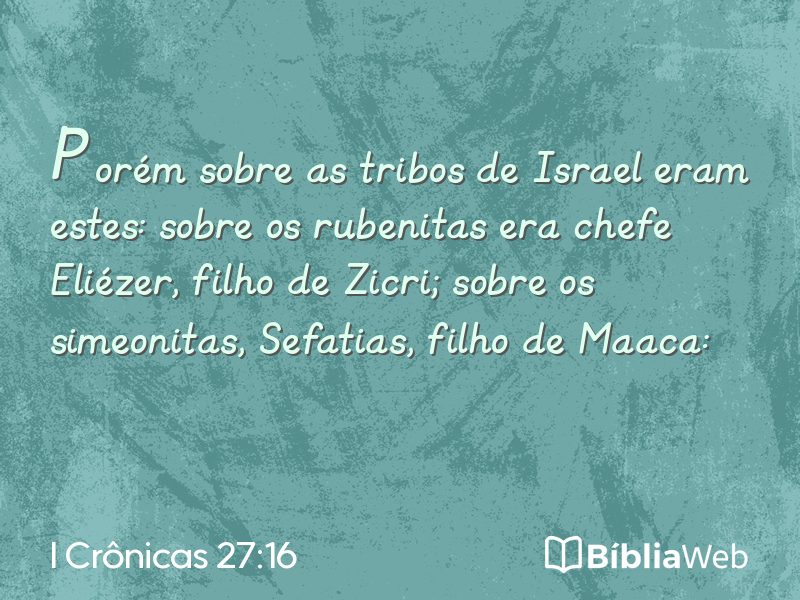 I Crônicas 27:16 em imagem para compartilhar