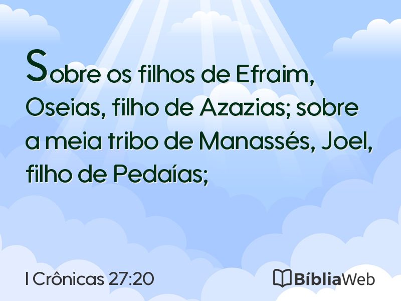 I Crônicas 27:20 em imagem para compartilhar