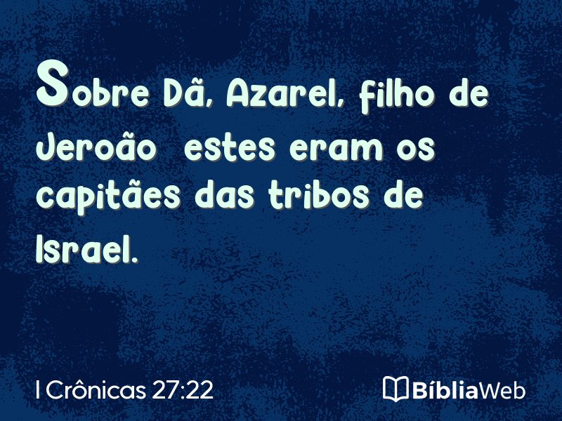 I Crônicas 27:22 em imagem para compartilhar