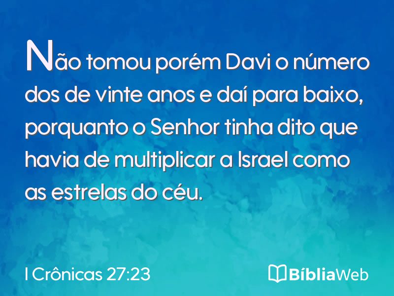 I Crônicas 27:23 em imagem para compartilhar