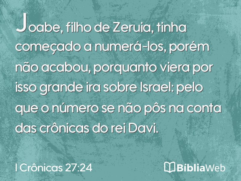 I Crônicas 27:24 em imagem para compartilhar