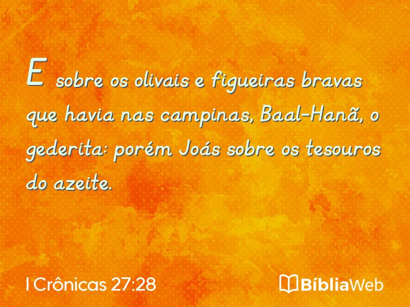 I Crônicas 27:28 em imagem para compartilhar