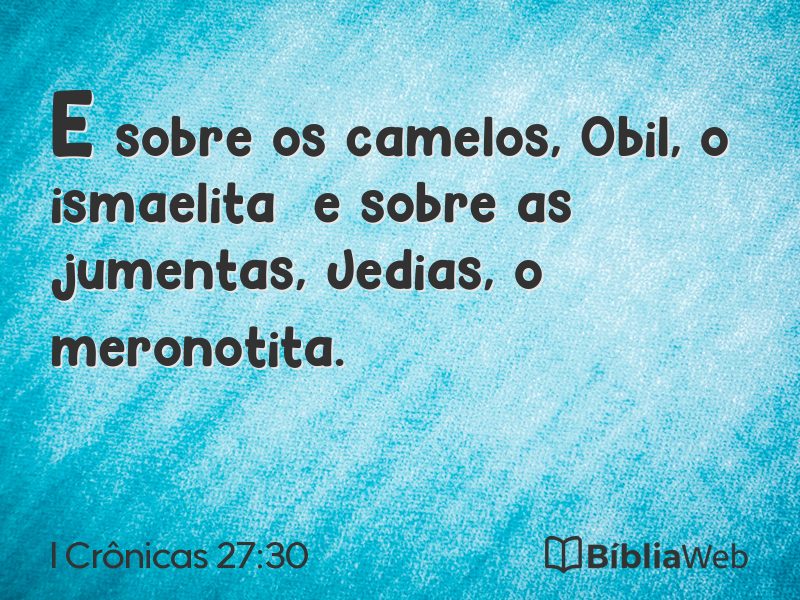I Crônicas 27:30 em imagem para compartilhar