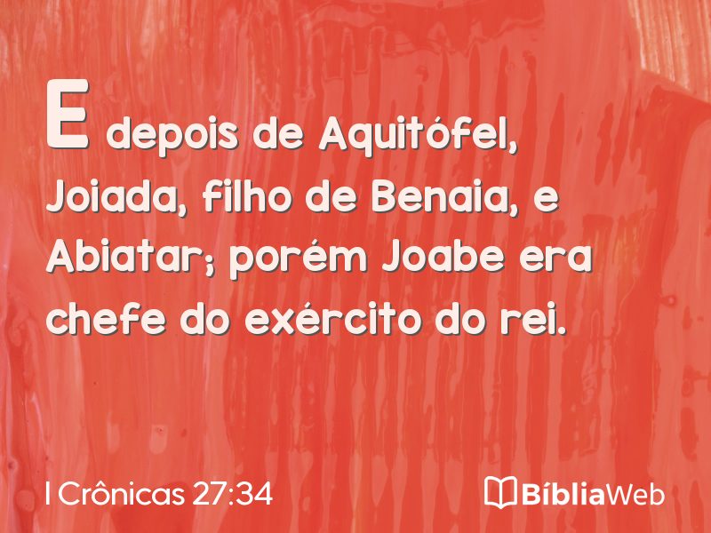I Crônicas 27:34 em imagem para compartilhar
