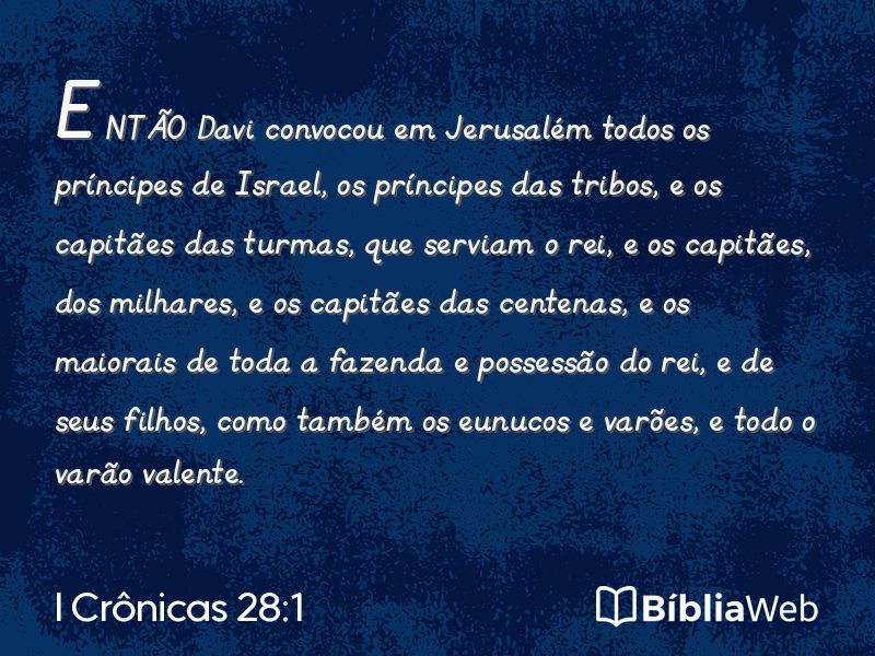 I Crônicas 28:1 em imagem para compartilhar