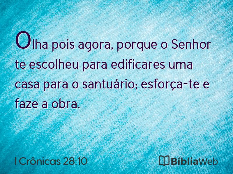 I Crônicas 28:10 em imagem para compartilhar