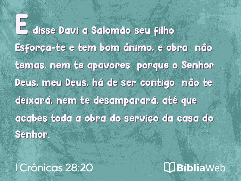 I Crônicas 28:20 em imagem para compartilhar