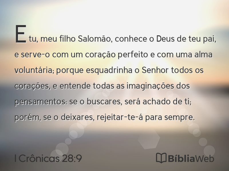 I Crônicas 28:9 em imagem para compartilhar