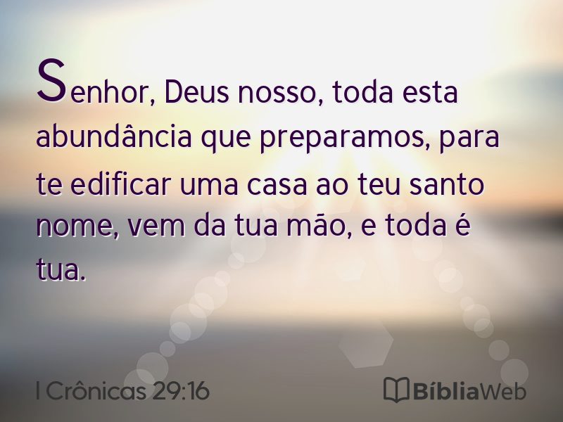 I Crônicas 29:16 em imagem para compartilhar