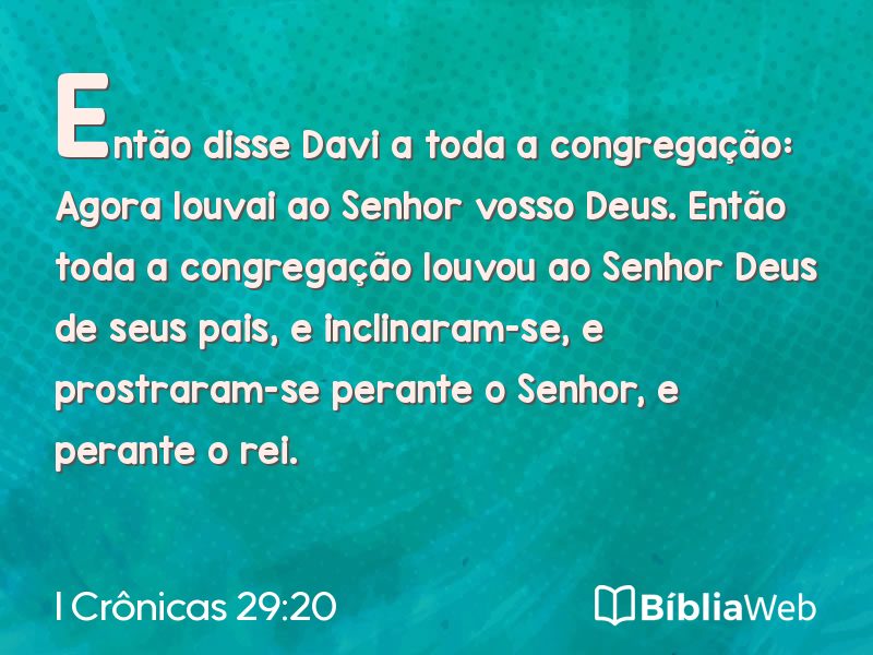 I Crônicas 29:20 em imagem para compartilhar