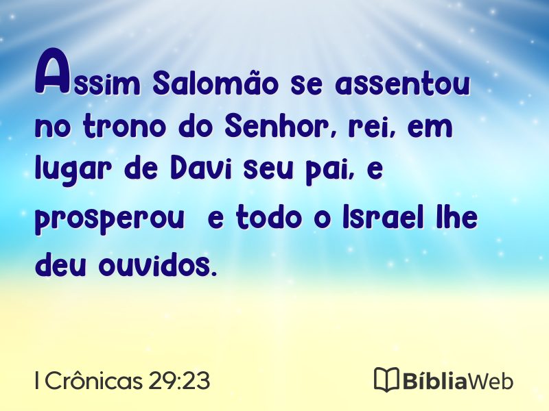 I Crônicas 29:23 em imagem para compartilhar