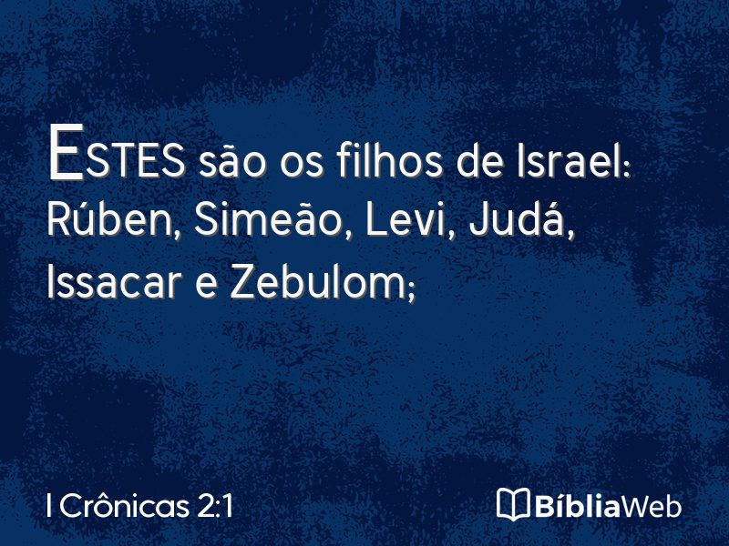 I Crônicas 2:1 em imagem para compartilhar