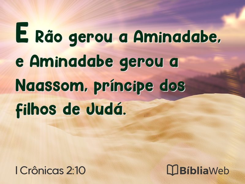 I Crônicas 2:10 em imagem para compartilhar
