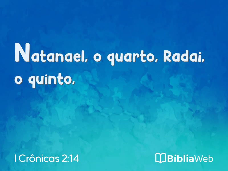I Crônicas 2:14 em imagem para compartilhar