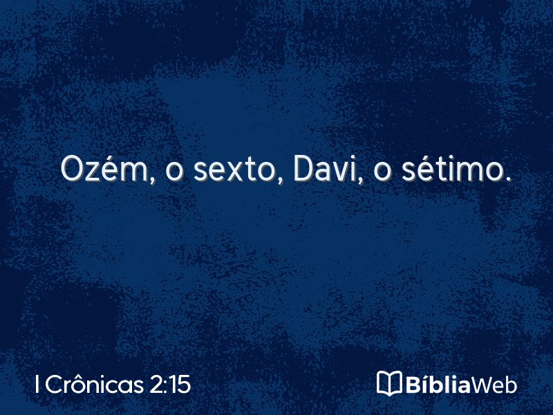 I Crônicas 2:15 em imagem para compartilhar