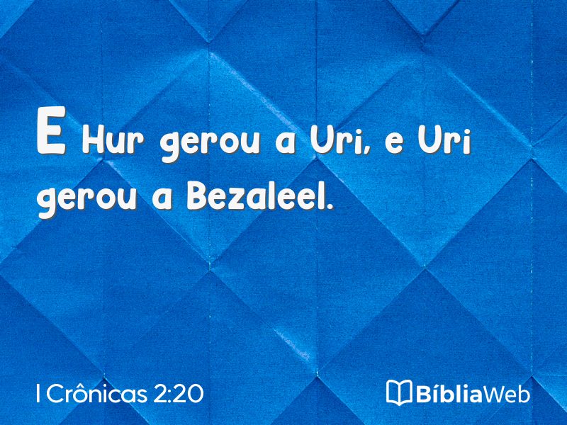 I Crônicas 2:20 em imagem para compartilhar