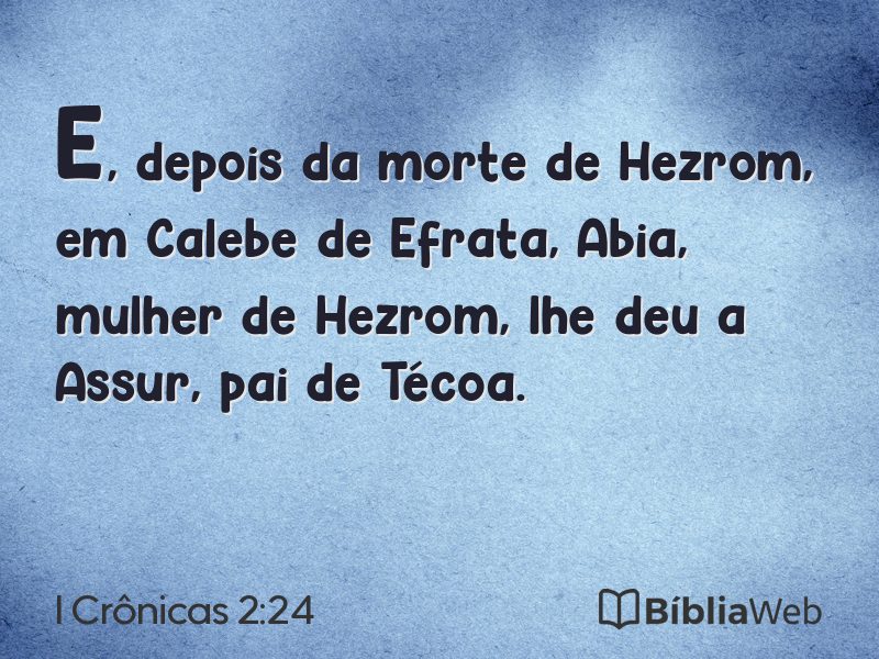 I Crônicas 2:24 em imagem para compartilhar