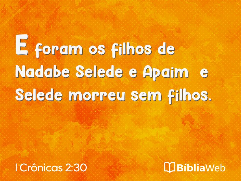I Crônicas 2:30 em imagem para compartilhar