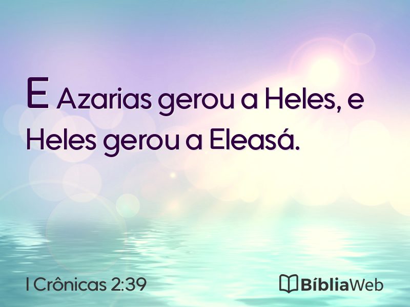 I Crônicas 2:39 em imagem para compartilhar