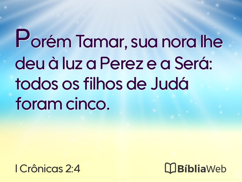 I Crônicas 2:4 em imagem para compartilhar