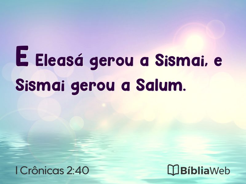 I Crônicas 2:40 em imagem para compartilhar