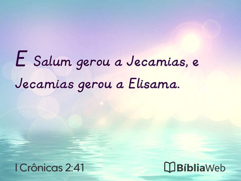 I Crônicas 2:41 em imagem para compartilhar