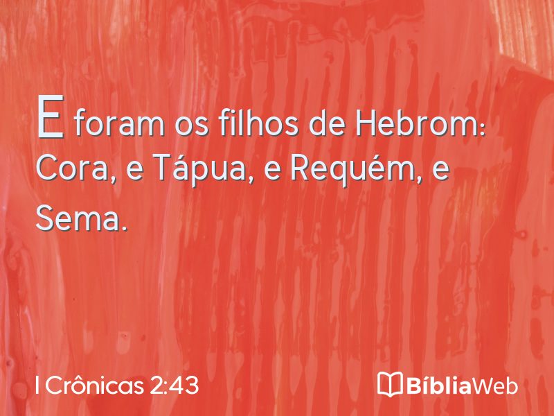 I Crônicas 2:43 em imagem para compartilhar