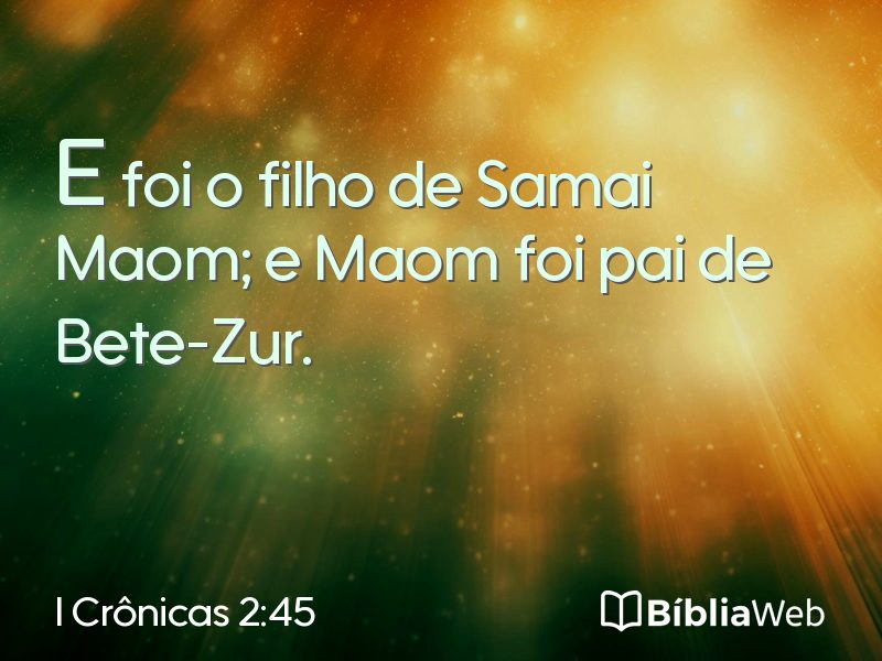 I Crônicas 2:45 em imagem para compartilhar