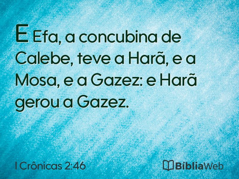 I Crônicas 2:46 em imagem para compartilhar