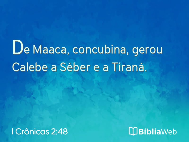 I Crônicas 2:48 em imagem para compartilhar