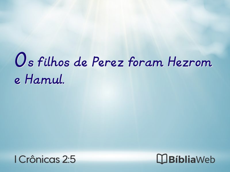I Crônicas 2:5 em imagem para compartilhar