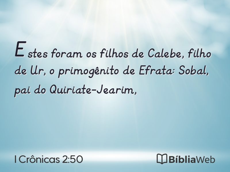 I Crônicas 2:50 em imagem para compartilhar