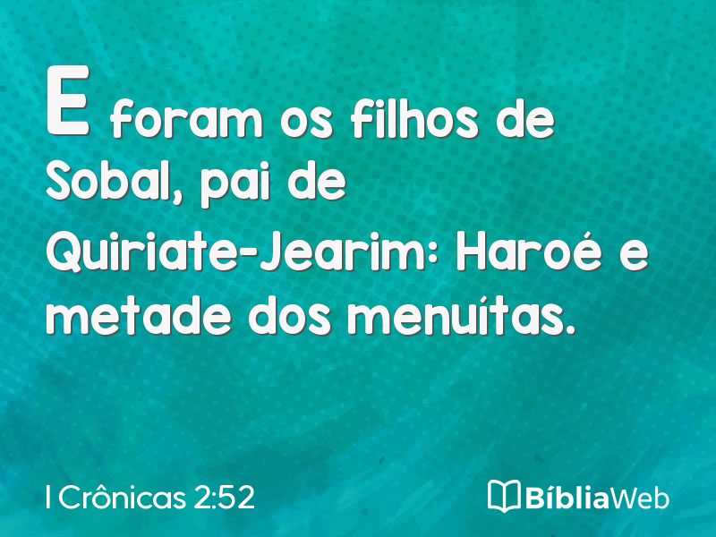 I Crônicas 2:52 em imagem para compartilhar
