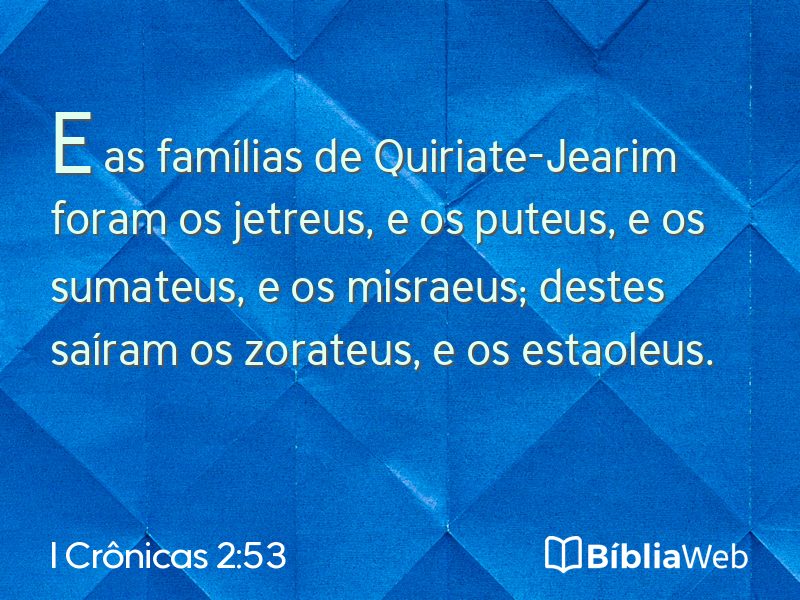 I Crônicas 2:53 em imagem para compartilhar