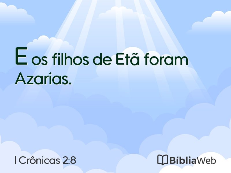 I Crônicas 2:8 em imagem para compartilhar