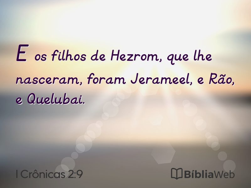 I Crônicas 2:9 em imagem para compartilhar