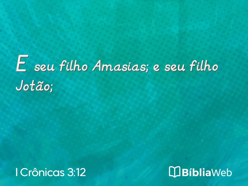 I Crônicas 3:12 em imagem para compartilhar
