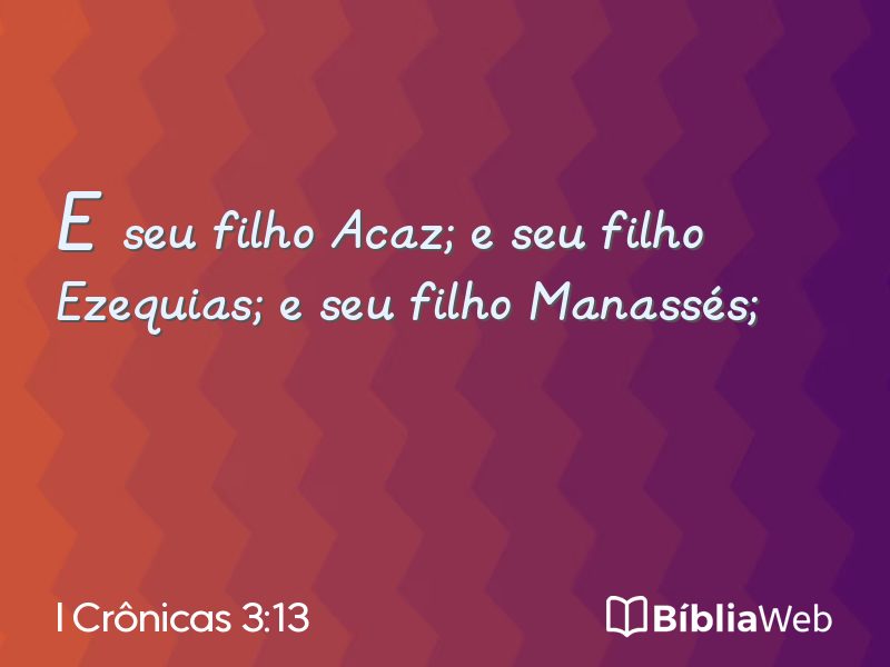 I Crônicas 3:13 em imagem para compartilhar