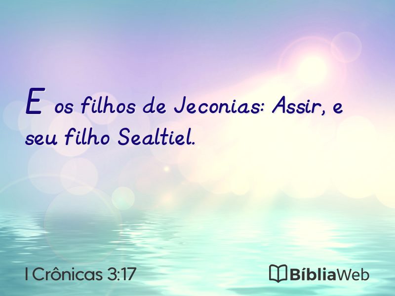 I Crônicas 3:17 em imagem para compartilhar