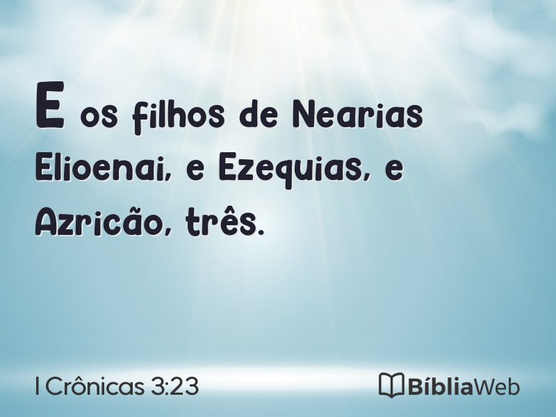 I Crônicas 3:23 em imagem para compartilhar