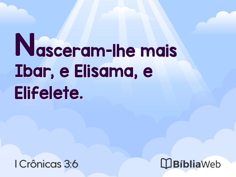 I Crônicas 3:6 em imagem para compartilhar
