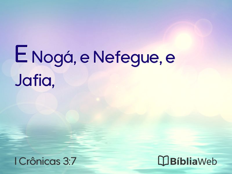 I Crônicas 3:7 em imagem para compartilhar