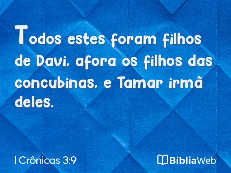 I Crônicas 3:9 em imagem para compartilhar
