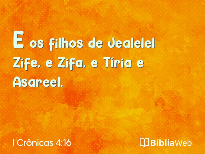 I Crônicas 4:16 em imagem para compartilhar