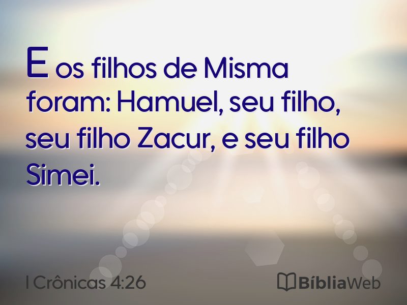 I Crônicas 4:26 em imagem para compartilhar