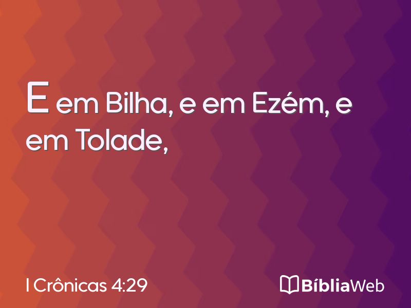 I Crônicas 4:29 em imagem para compartilhar
